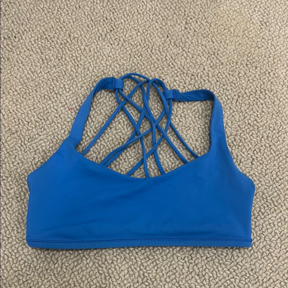 Blue Strappy Lululemon Bra